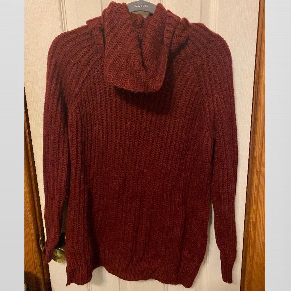 Maroon Cowl Neck Sweater